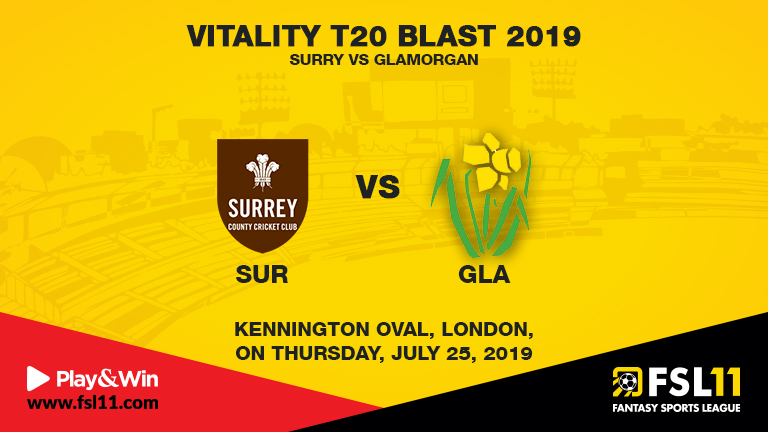 Vitality T20 Blast 2019: South Group, Surry vs Glamorgan