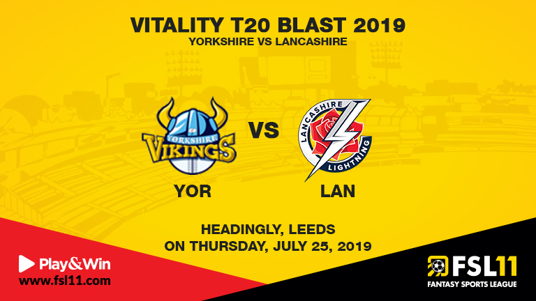 Vitality T20 Blast 2019: North Group, Yorkshire vs Lancashire