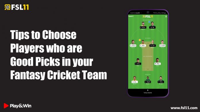 Tips to Choose Players who are Good Picks in your Fantasy Cricket Team