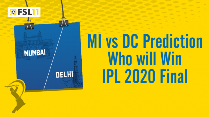 MI v DC Prediction Who will win today's IPL 2020 final