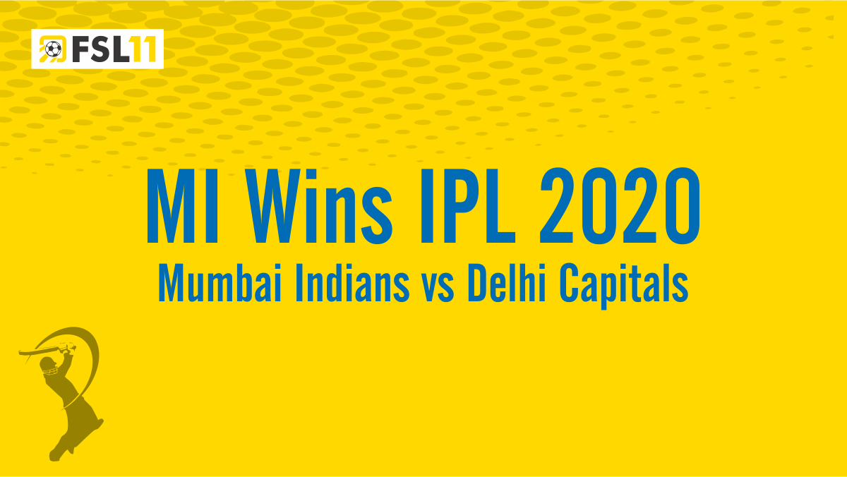 MI Wins IPL 2020- Mumbai Indians vs Delhi Capitals