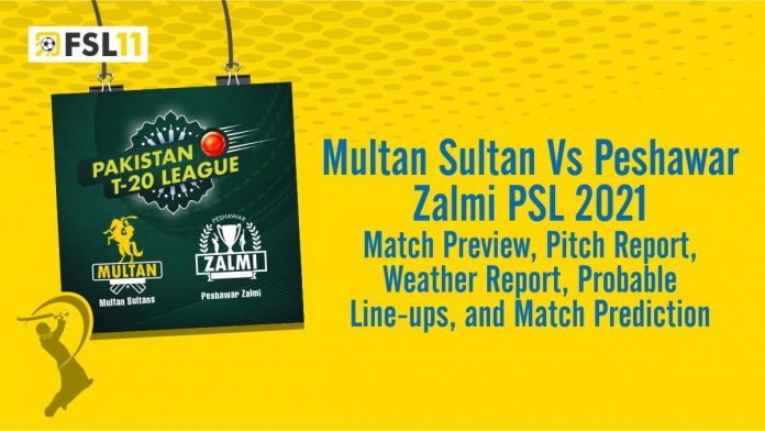 MS Vs PZ PSL Match 2021 Match Preview, Pitch Report, Weather Report, Probable Line-ups, and Match Prediction