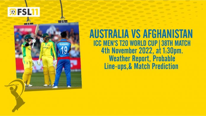 Australia And Afghanistan Will Perform In The 38th Match Of The World Cup On Friday.